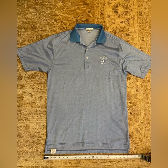 Peter Millar Royal Liverpool Hoylake branded Blue Polo size Large - Picture 1 of 11